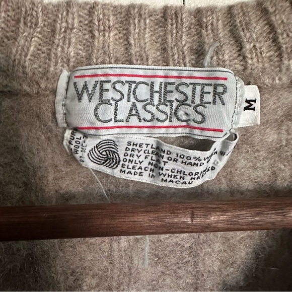 vintage Westchester classics Shetland wool sweater vest for men navy M - Picture 2 of 6